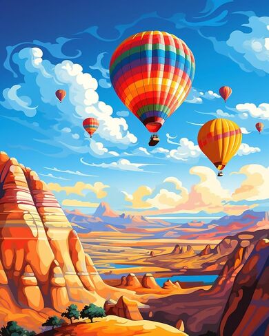 shinefly Paint by Numbers for Adults Beginners Home Acrylic Paint by Numbers Kits for Kids on Canvas 16x20 inch, Ancient Egyptian in Saudi Arabia