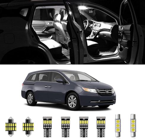 AWALITED 18pcs Odyssey Interior LED Lights Kit Super Bright LED Map Dome Light Bulbs for 2011 2012 2013 2014 2015 2016 2017 Honda Odyssey All Models in Saudi Arabia