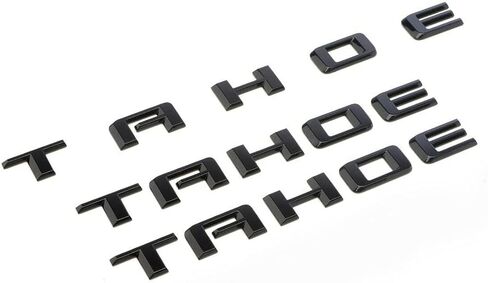 3pack OEM 2021 Tahoe Emblem 3D Letters Badge Replacement for 2019-2021 Tahoe Genuine 84910058 Glossy Black in Kuwait