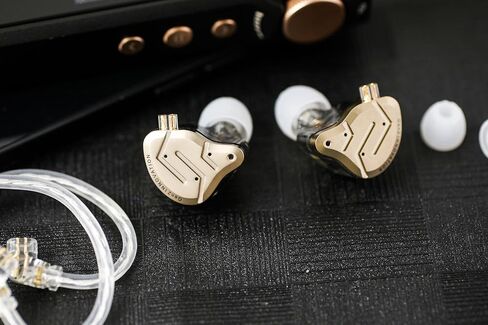 Linsoul KZ ZSN Pro Dual Driver 1BA+1DD Hybrid Metal Earphones HiFi in-Ear Monitor with Detachable 2Pin Cable, Zin Alloy Panel (with Mic, Black) in Saudi Arabia