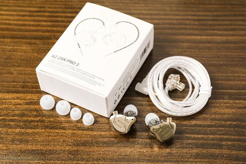 Linsoul KZ ZSN Pro Dual Driver 1BA+1DD Hybrid Metal Earphones HiFi in-Ear Monitor with Detachable 2Pin Cable, Zin Alloy Panel (with Mic, Black) in Saudi Arabia