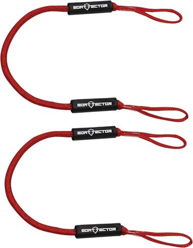 مجموعة من قطعتين من Extreme Max 3006.2352 BoatTector Bungee Dock Line - 4 بوصات، أسود in Saudi Arabia