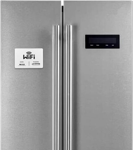 3.5x5 Inch Wifi Sign - Wifi Password Sign for Home - White Acrylic Signs - Wifi Fridge Magnet - Perfect for Vacation Homes Airbnb Hosts Restaurants Businesses (1 Pack, Magnetic wifi password sign) in Saudi Arabia