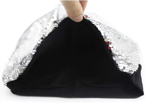 Women Sequin Beanie Hat Crochet Warmer Cap Skiing Snowboarding Winter Hats for Girls in Saudi Arabia