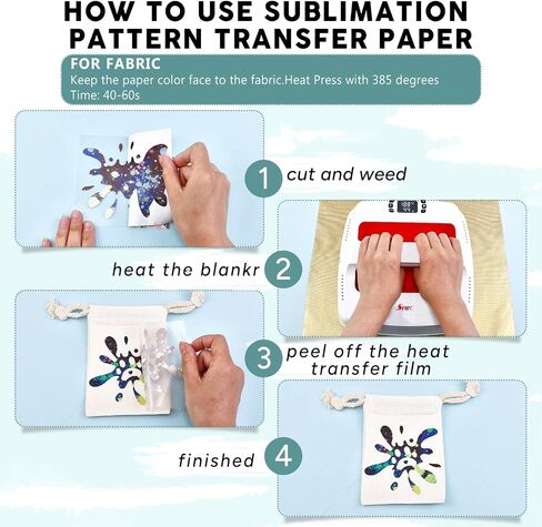 Tintnut Splash Sublimation Pattern Transfer Paper - 16 Sheets 12"x10", Watercolor Pattern Sublimation Transfer Paper Bundle Compatible with Cricut for DIY Mugs, Tumblers, Key Chain, T-Shirts in Saudi Arabia