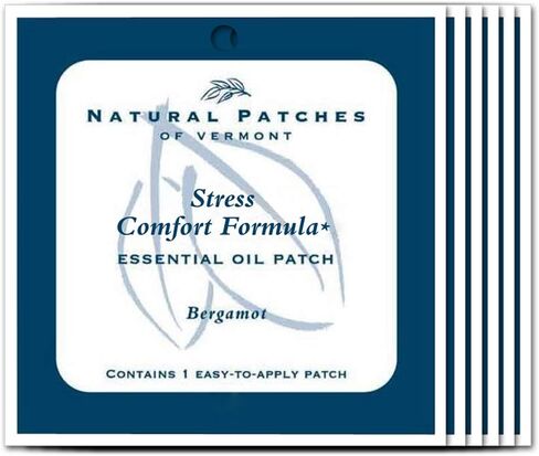 Natural Patches Of Vermont Bergamot Stress Comfort Essential Oil Body Patches, Single Patch Pouch (Pack of 6) in Saudi Arabia