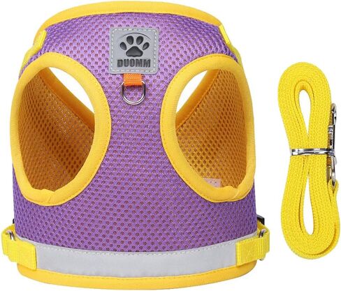 Dog Harness for Small Medium Dogs,No Pull Puppy Harness and Leash Set, Step in Vest Harness for Small Dogs,Adjustable Mesh Dog Harness Puppy Kittens (Orange, L) in Saudi Arabia