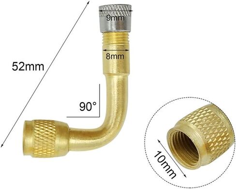 4 Pack Valve Extender, 90° Tire Valve Extension Adapter, Valve Metal Rod, Suitable for Car Motorcycle Scooter in Saudi Arabia