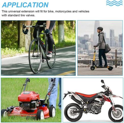 4 Pack Valve Extender, 90° Tire Valve Extension Adapter, Valve Metal Rod, Suitable for Car Motorcycle Scooter in Saudi Arabia