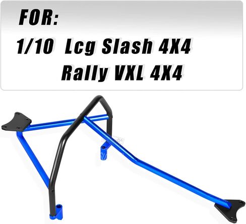 أجزاء قفص لفة داخلي من الألومنيوم لـ 1/10 Lcg Slash 4X4&Rally VXL 4X4، جزء السباق الساخن Blnumber LCF11206، أسود مع أزرق داكن in Saudi Arabia