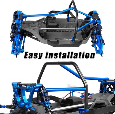 أجزاء قفص لفة داخلي من الألومنيوم لـ 1/10 Lcg Slash 4X4&Rally VXL 4X4، جزء السباق الساخن Blnumber LCF11206، أسود مع أزرق داكن in Saudi Arabia