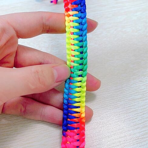 328Feet Rainbow Nylon String Cord for Hair Braids Locs Twists 1.5mm Satin Thread for Beading Bracelet Necklace Jewelry Making DIY Craft Chinese Knot Macrame Cord in Kuwait