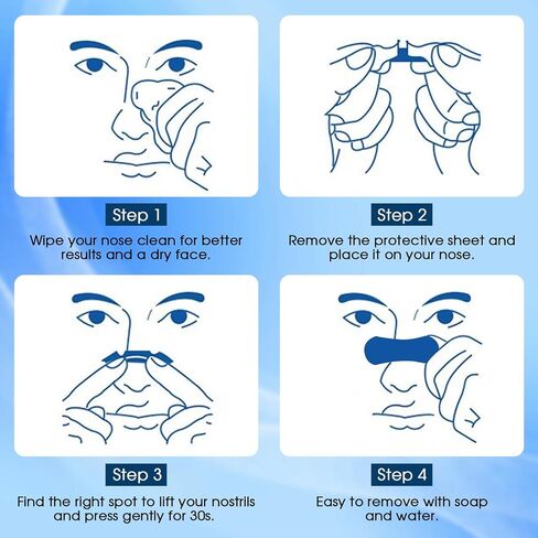 Nasal Strips for Snoring, Stretchable Sleeping Nose Tape for Day & Night- Black Nose Strips for Breathing-Upgraded Matierial No Latex Breathable Bamboo Silk Extra Strength-30 Count 1 Month Supply in Saudi Arabia