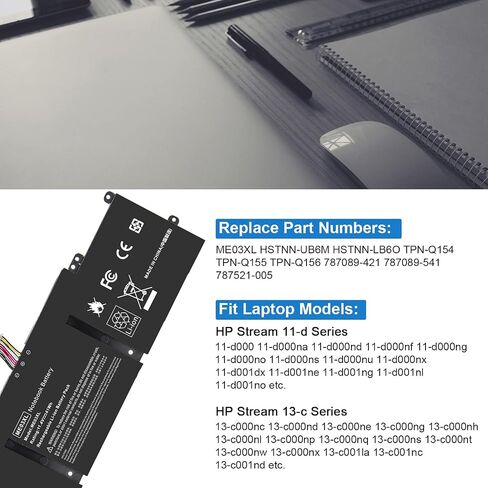 ME03 ME03XL بطارية كمبيوتر محمول لسلسلة HP Stream 11-D 13-C 13-c110nr 13-c010nr 13-c014tu 11-d010nr 11-d020nr 11-d010wm 11-d011wm Notebook 787521-005 787089-541 TPN-Q15 4 تي بي إن-Q155 تي بي إن- Q156 HSTNN-UB6M in Saudi Arabia