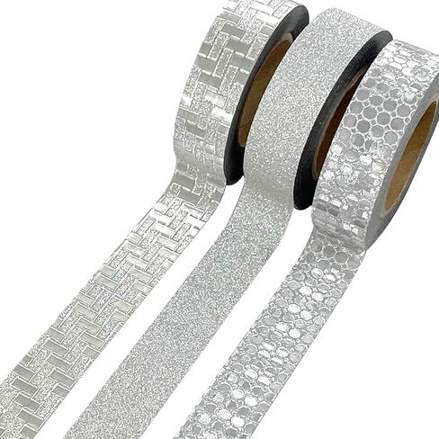 allydrew Glitter and Shine Washi Tapes Decorative Masking Tapes (Set of 3), Gold Glitz and Snake Print in Saudi Arabia
