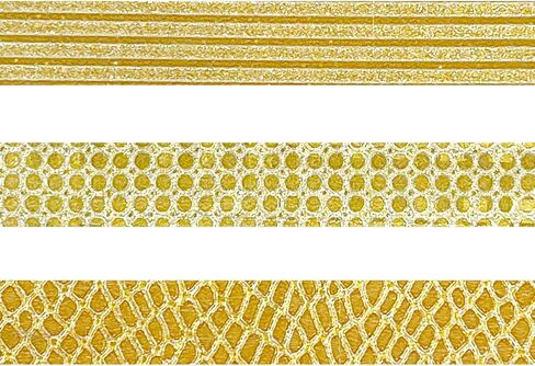 allydrew Glitter and Shine Washi Tapes Decorative Masking Tapes (Set of 3), Gold Glitz and Snake Print in Saudi Arabia