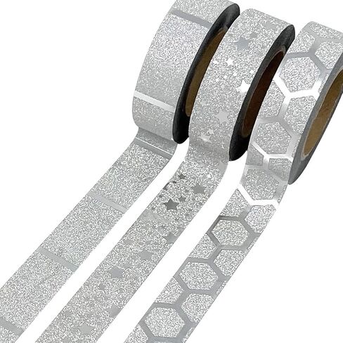 allydrew Glitter and Shine Washi Tapes Decorative Masking Tapes (Set of 3), Gold Glitz and Snake Print in Saudi Arabia