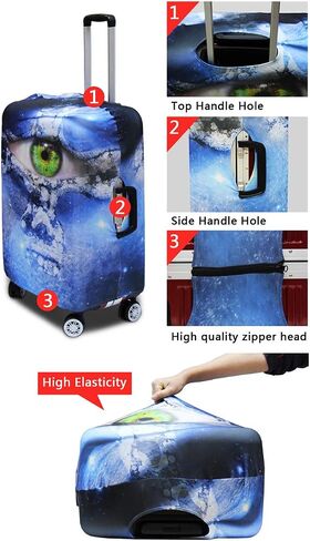 Flower 3D Printed Travel Luggage Cover Baggage Suitcase Protector Fit 26-29 Inch Luggage in Kuwait