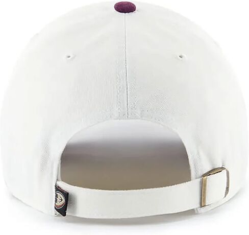 47 Anaheim Ducks Hat Mens Womens Two Tone Clean Up Adjustable Cap, White/Plum in Saudi Arabia