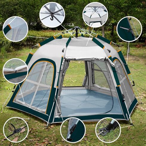 Camping Tent,Instant Tent,Camping Tent for 4-5 Person,Easy Set Up Tent,Waterproof Windproof Backpacking Tent in Saudi Arabia