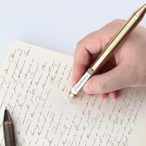 SMOOTHERPRO Erasable Solid Brass Bolt Action Pen,Weighted Heavy Pen Compatible with Pilot FriXion Refill,Durable Pen Clip for EDC Pocket Business Collection Retro(EAP02-GD) in Saudi Arabia