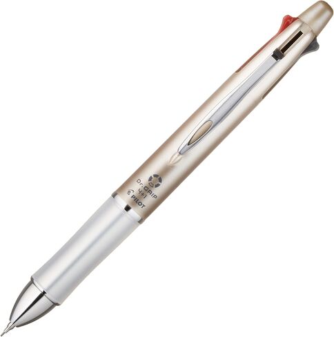 PILOT Dr. Grip 4+1, 4 Color 0.7 mm Ballpoint Multi Pen and 0.5 mm Pencil - Champagne Gold Body in Saudi Arabia