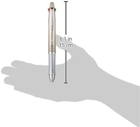 PILOT Dr. Grip 4+1, 4 Color 0.7 mm Ballpoint Multi Pen and 0.5 mm Pencil - Champagne Gold Body in Saudi Arabia