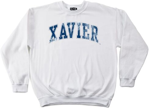 NCAA Xavier Musketeers 50/50 Blended 8-Ounce Vintage Arch Crewneck Sweatshirt in Saudi Arabia
