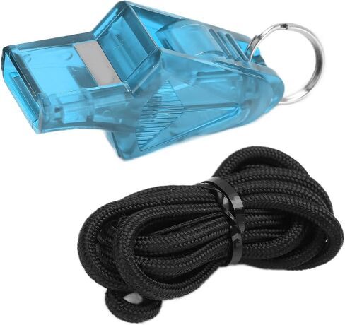 Coaches Referee Whistle with Lanyard, Portable Plastic Whistles for School Sports Soccer Football Basketball and Lifeguard Survival Emergency Dog Training(Sky Blue) in Saudi Arabia