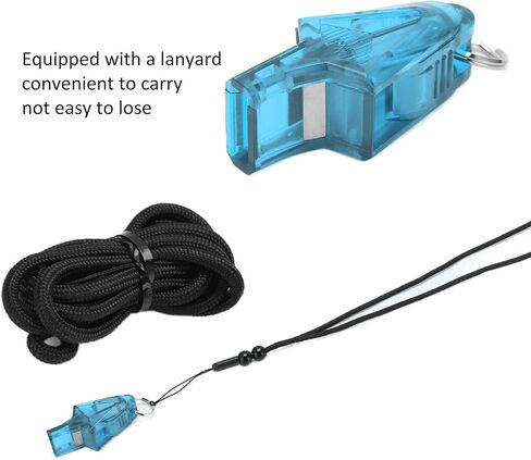 Coaches Referee Whistle with Lanyard, Portable Plastic Whistles for School Sports Soccer Football Basketball and Lifeguard Survival Emergency Dog Training(Sky Blue) in Saudi Arabia