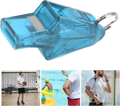 Coaches Referee Whistle with Lanyard, Portable Plastic Whistles for School Sports Soccer Football Basketball and Lifeguard Survival Emergency Dog Training(Sky Blue) in Saudi Arabia