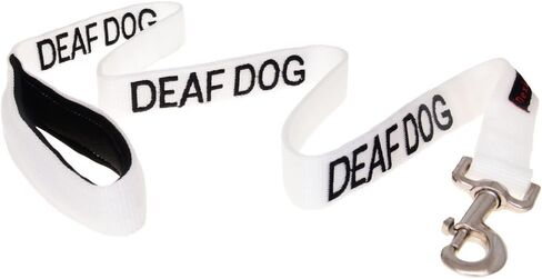 DEAF DOG White Color Coded 2 4 6 Foot Padded Dog Leash (No/Limited Hearing) PREVENTS Accidents By Warning Others of Your Dog in Advance (Standard Leash) in Saudi Arabia