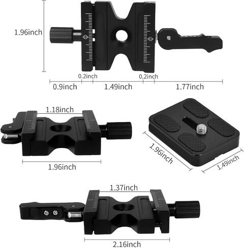 Pu50 Quick Release Plate Mount Adapter for Camera Tripod, Universal Quick Release Plate and Base with 1/4'' or 3/8'' Screw, Fit DSLR Camera Tripod Ball Head in Saudi Arabia
