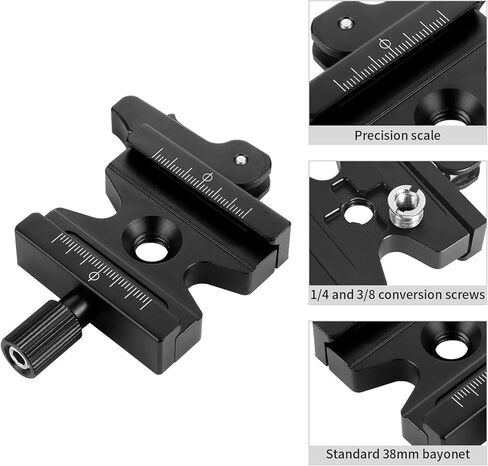 Pu50 Quick Release Plate Mount Adapter for Camera Tripod, Universal Quick Release Plate and Base with 1/4'' or 3/8'' Screw, Fit DSLR Camera Tripod Ball Head in Saudi Arabia
