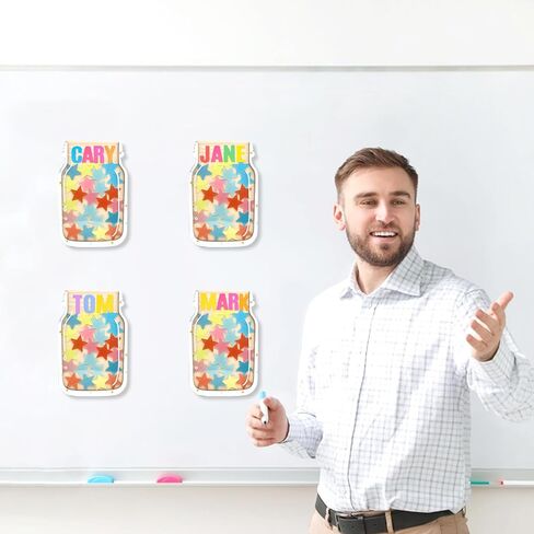 Star Reward Jar for Whiteboard Bulletin Board Decor Potty Training Reward Positive Behavior Chart for Kids Toddlers for Classroom Home Behavior Management Motivator Tool Supplies in Kuwait