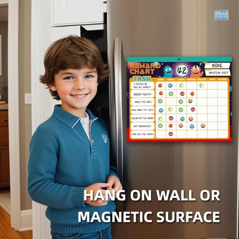 Behavior Chart for Kids at Home,26 Toddler Chore Chart 2800 Reward Stickers,Magnetic Chore Chart for Fridge,Motivate Responsibility & Potty Training & Good Habits in Kuwait