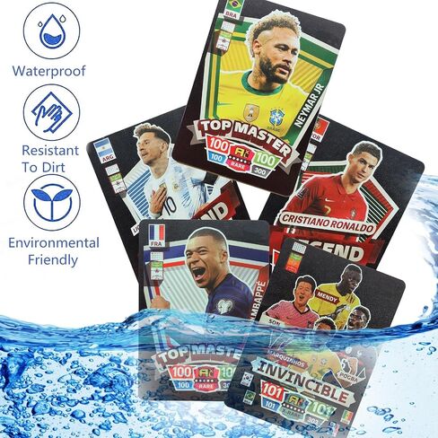 55 Black Soccer Trading Cards Star Cards Limited English Edition Soccer Cards Champions League Collection Cards Gifts for Kids Fans in Saudi Arabia