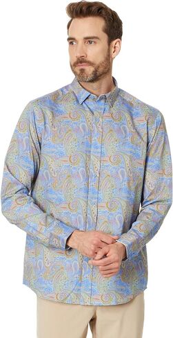 Johnston & Murphy Men's Printed Cotton Shirt in Saudi Arabia
