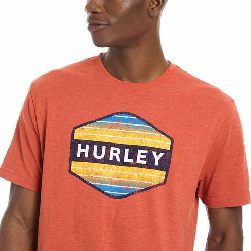 Hurley Men's Icon Slash Gradient T-Shirt, Red, XX-Large in Saudi Arabia