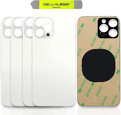 Cell4less Back Glass Compatible with The iPhone 12 Pro Max W/Full Body Adhesive, Removal Tool, and Wide Camera Hole for Quicker Installation NO Logo (Blue) 5 Pack in Saudi Arabia