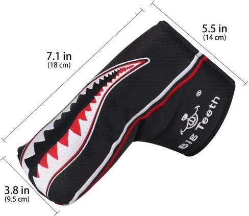 Big Teeth Golf Club Covers Set Shark Attack Golf Head Covers Driver Headcover, 460cc Golf Driver Head Covers,3 Wood Headcover, Hybrid Headcovers with Number Tag for All Brands Blue Color in Kuwait
