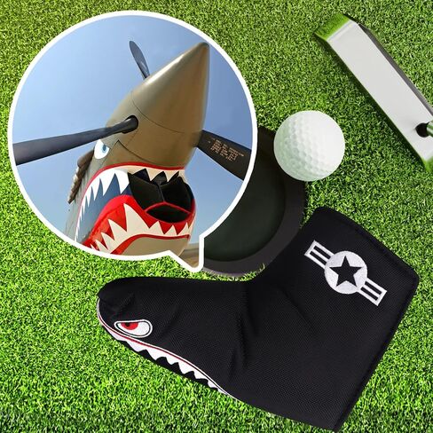 Big Teeth Golf Club Covers Set Shark Attack Golf Head Covers Driver Headcover, 460cc Golf Driver Head Covers,3 Wood Headcover, Hybrid Headcovers with Number Tag for All Brands Blue Color in Kuwait