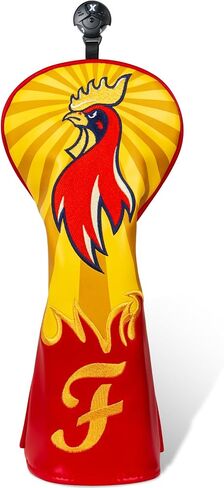Golf Club Head Cover Golf Head Cover Driver Headcover Fairway Wood Headcover Hybrid Club Head Cover Rooster… in Saudi Arabia