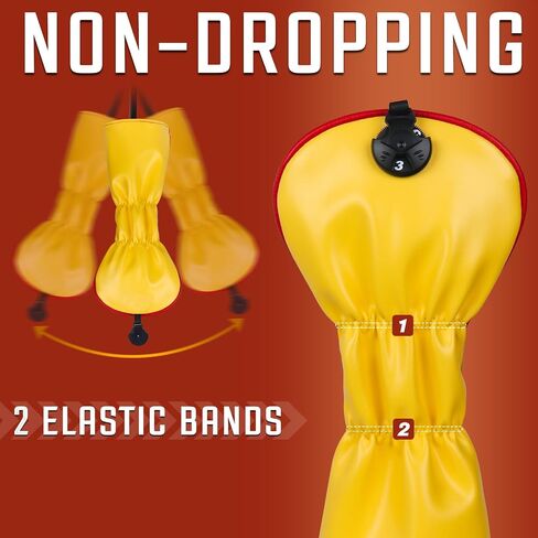 Golf Club Head Cover Golf Head Cover Driver Headcover Fairway Wood Headcover Hybrid Club Head Cover Rooster… in Saudi Arabia