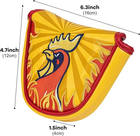 Golf Club Head Cover Golf Head Cover Driver Headcover Fairway Wood Headcover Hybrid Club Head Cover Rooster… in Saudi Arabia