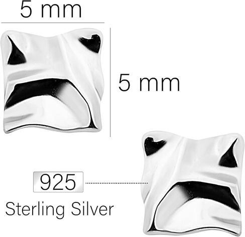 SOFIA MILANI - Solid 925 Sterling Silver Earrings for Women - Rectangle Stud Earring - E1225 in Kuwait