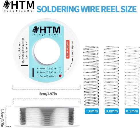 63/37 Rosin Core Tin Lead Solder Wire For Electrical Soldering(0.3mm/50g) in Kuwait