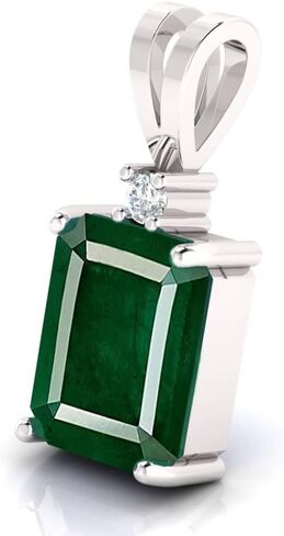 Original Emerald Panna Pendant jwelery Gift for Any Love her 925 Sterling Pure Silver with stemp (8.25 Carat) Lab Approved Gemstone in Saudi Arabia