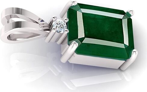 Original Emerald Panna Pendant jwelery Gift for Any Love her 925 Sterling Pure Silver with stemp (8.25 Carat) Lab Approved Gemstone in Saudi Arabia