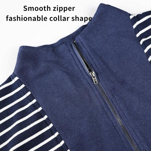 Women's Summer Half Zip Ribbed Knit Mini Dresses V Neck Cap Sleeve Striped Pullover Tunic Dress with Pockets in Saudi Arabia